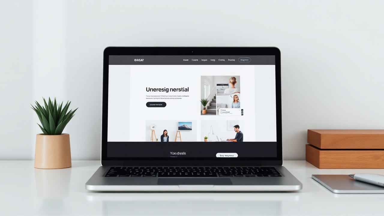 Responsive website design shown on a laptop